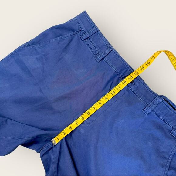 Foundry Casual Comfort Stretch Chino Shorts Classic Flat Front Men Size 52 Blue - Picture 13 of 15